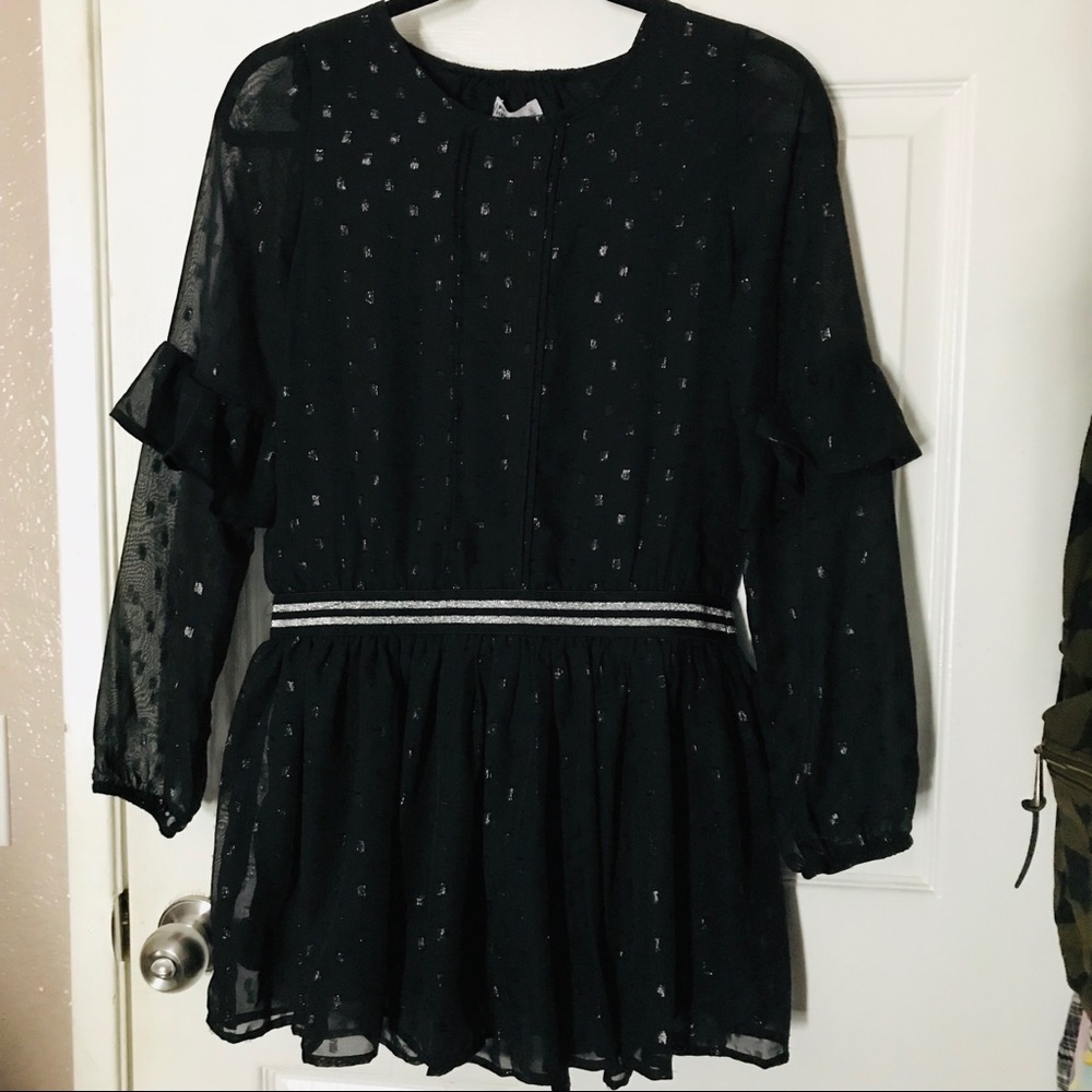 Epic Threads Girls Black Polka Dot Party Dress XL